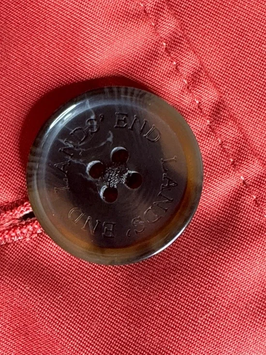 Lands’ End Fuchsia Pink Trench Coat Women’s Classic Button Front Fully Lined - Picture 10 of 13